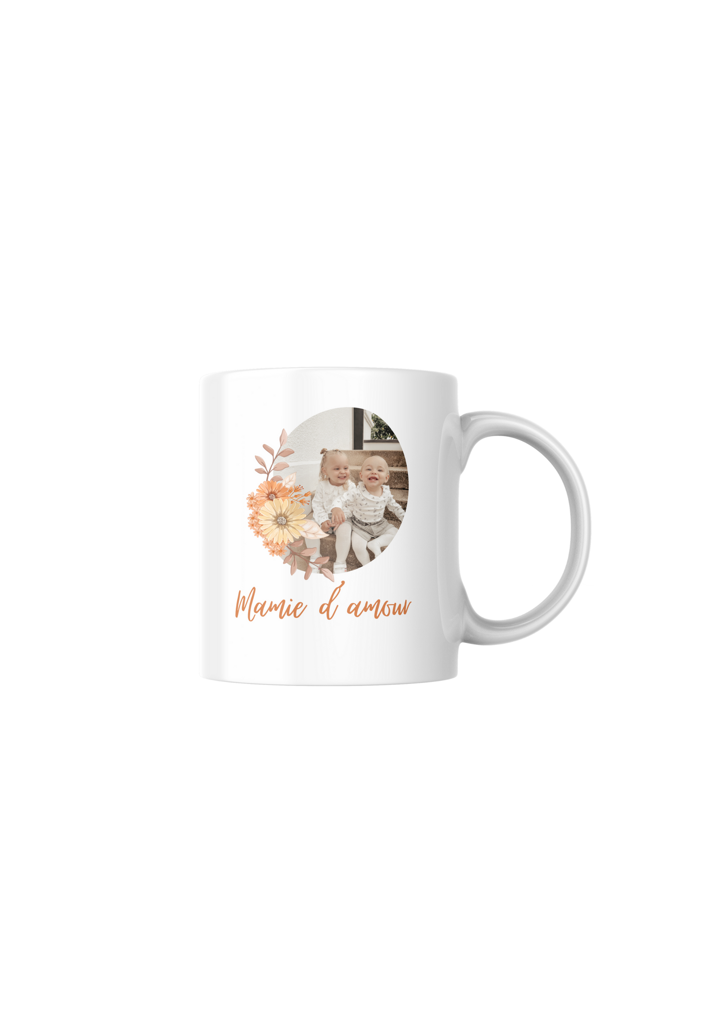 Mug personnalisable photo fleurs