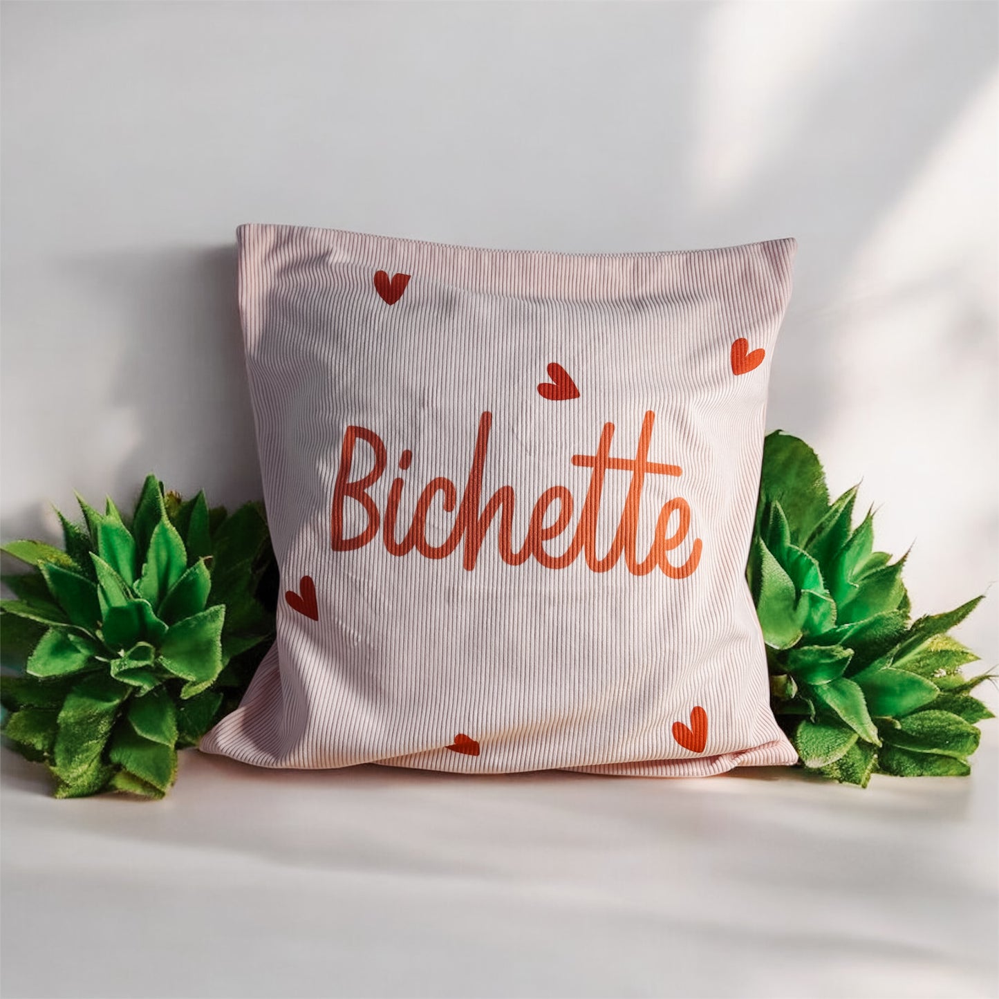 Housse de coussin - rose