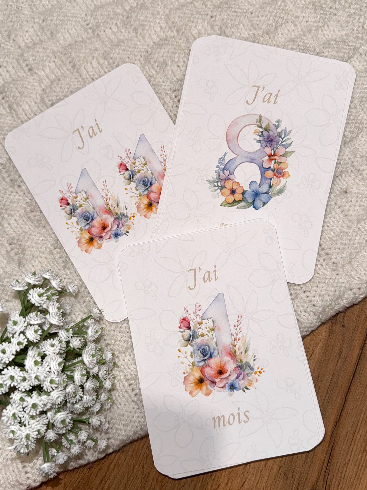 Cartes étapes - fleurs