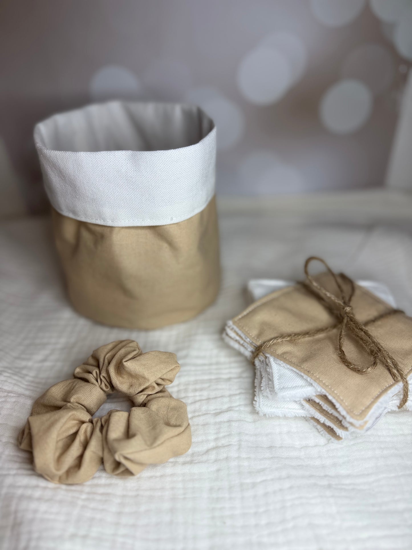 Panier, coton lavable/chouchou