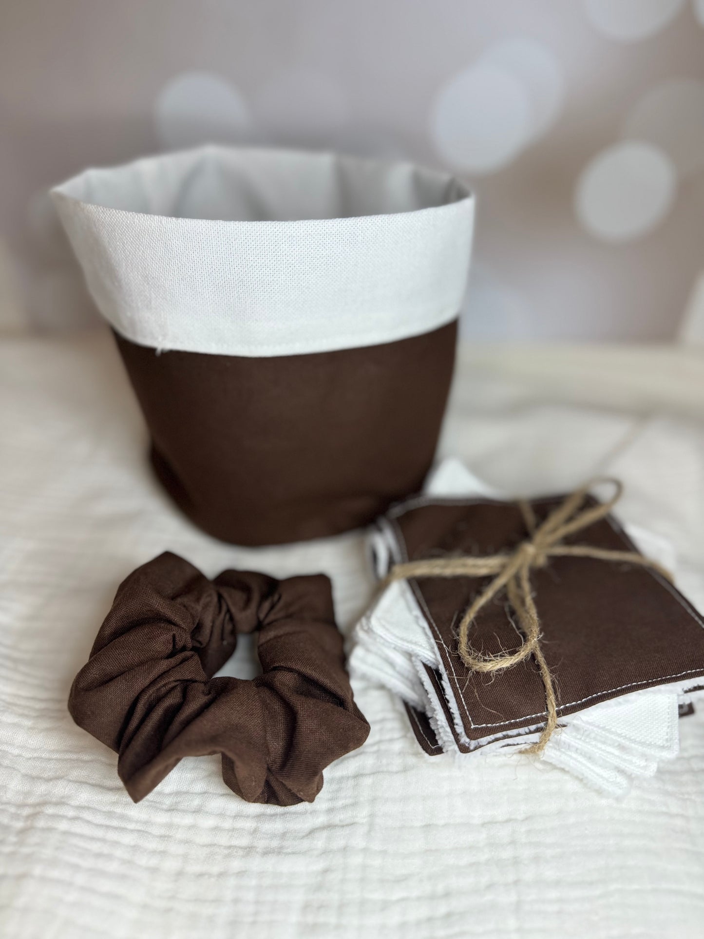 Panier, coton lavable/chouchou