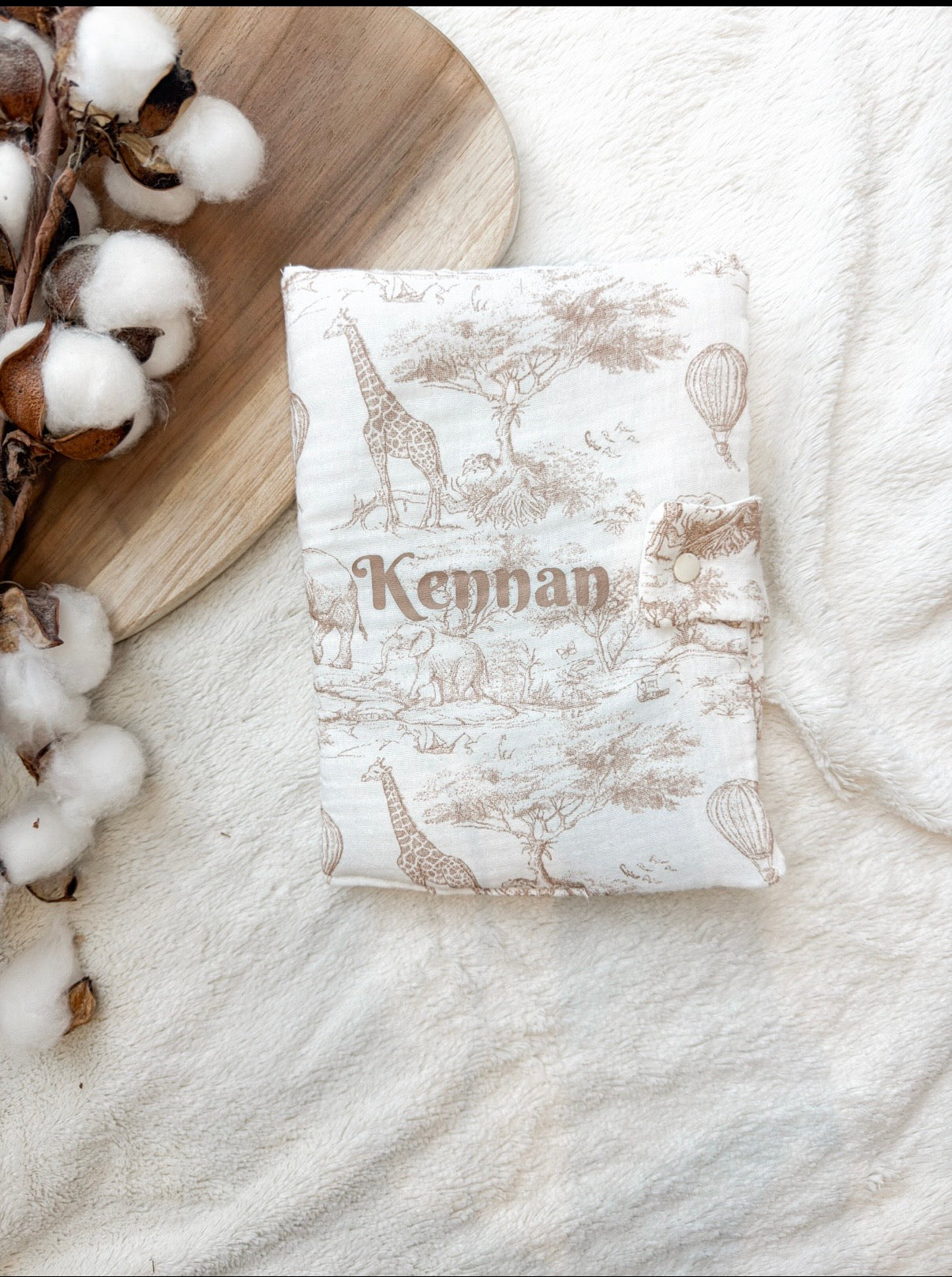 Protège carnet de santé - savane