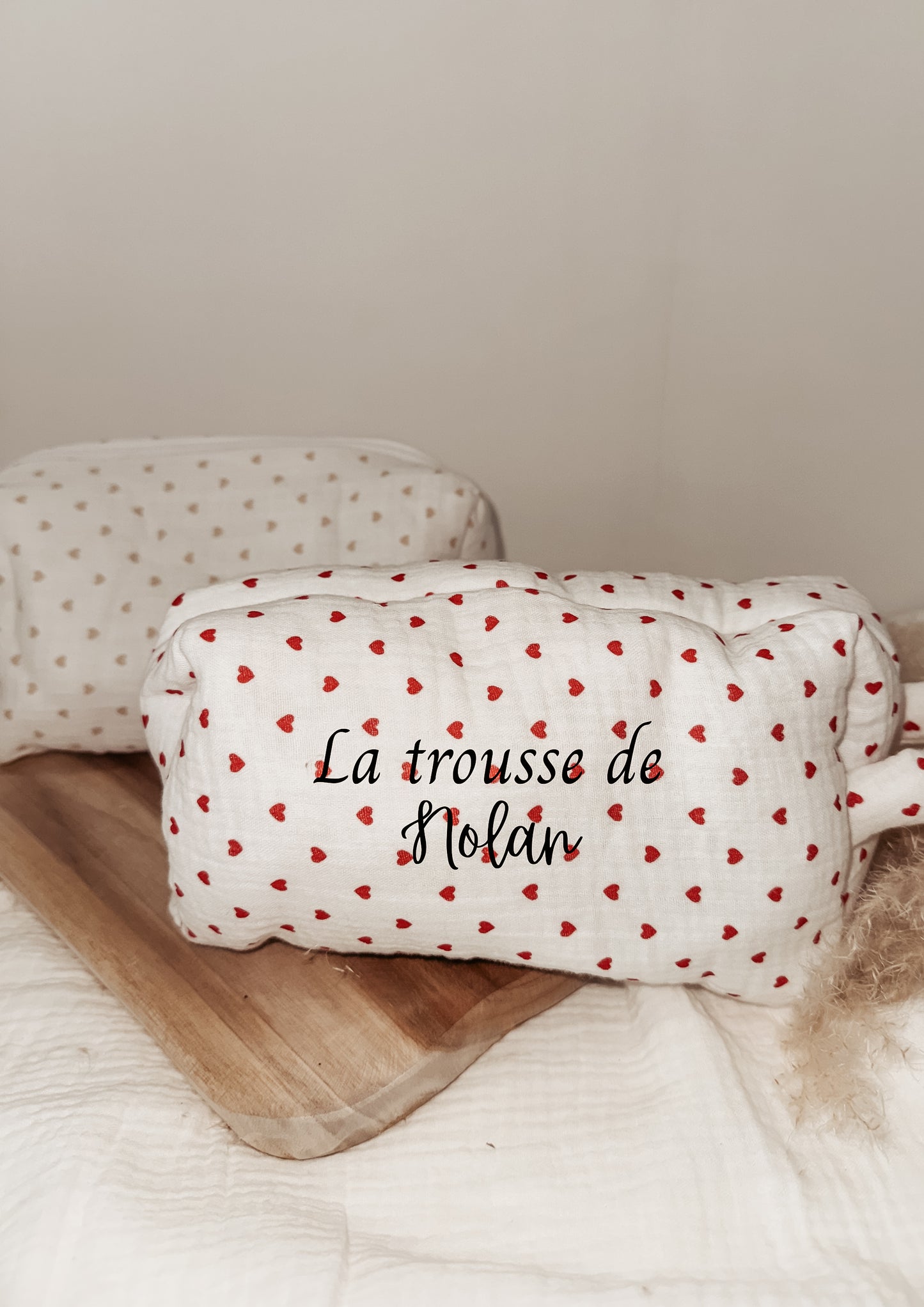 Trousse de toilette - cœurs