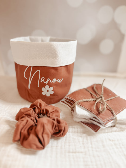 Panier, coton lavable/chouchou