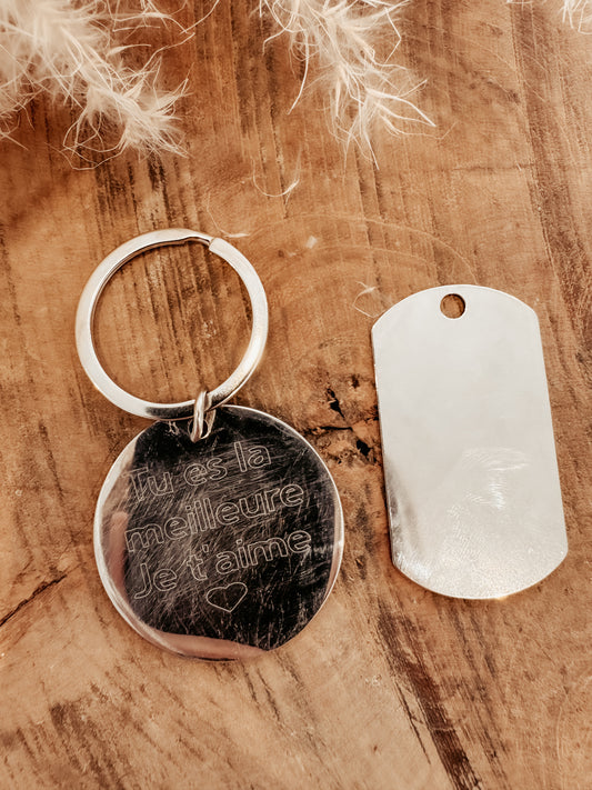 Porte clef - acier inoxydable