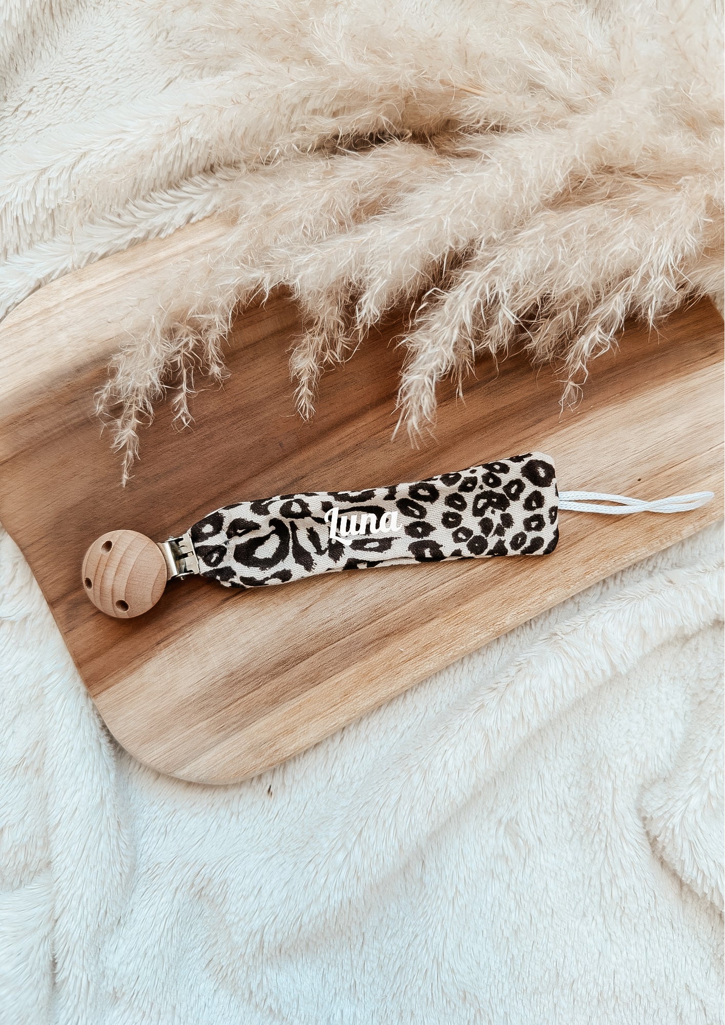 Attache tétine - léopard