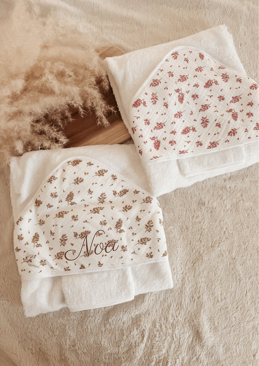 Cape de bain - fleuri