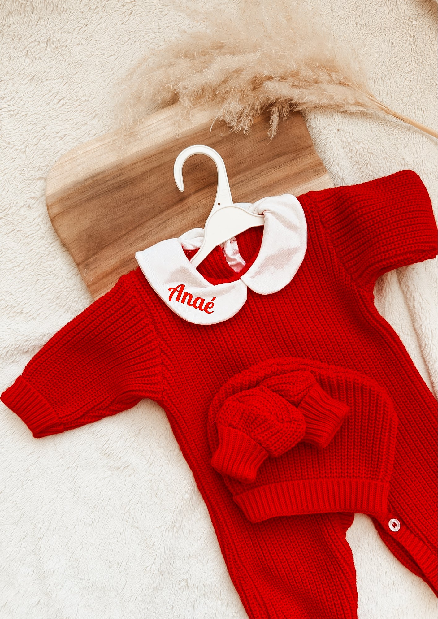 Ensemble en maille - rouge