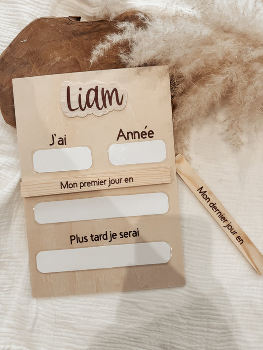 Panneau rentrée en bois